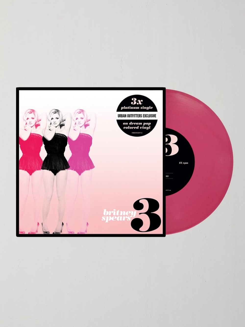 Britney Spears - 3 UO Exclusive Dream Pop Pink 7” Single Vinyl
